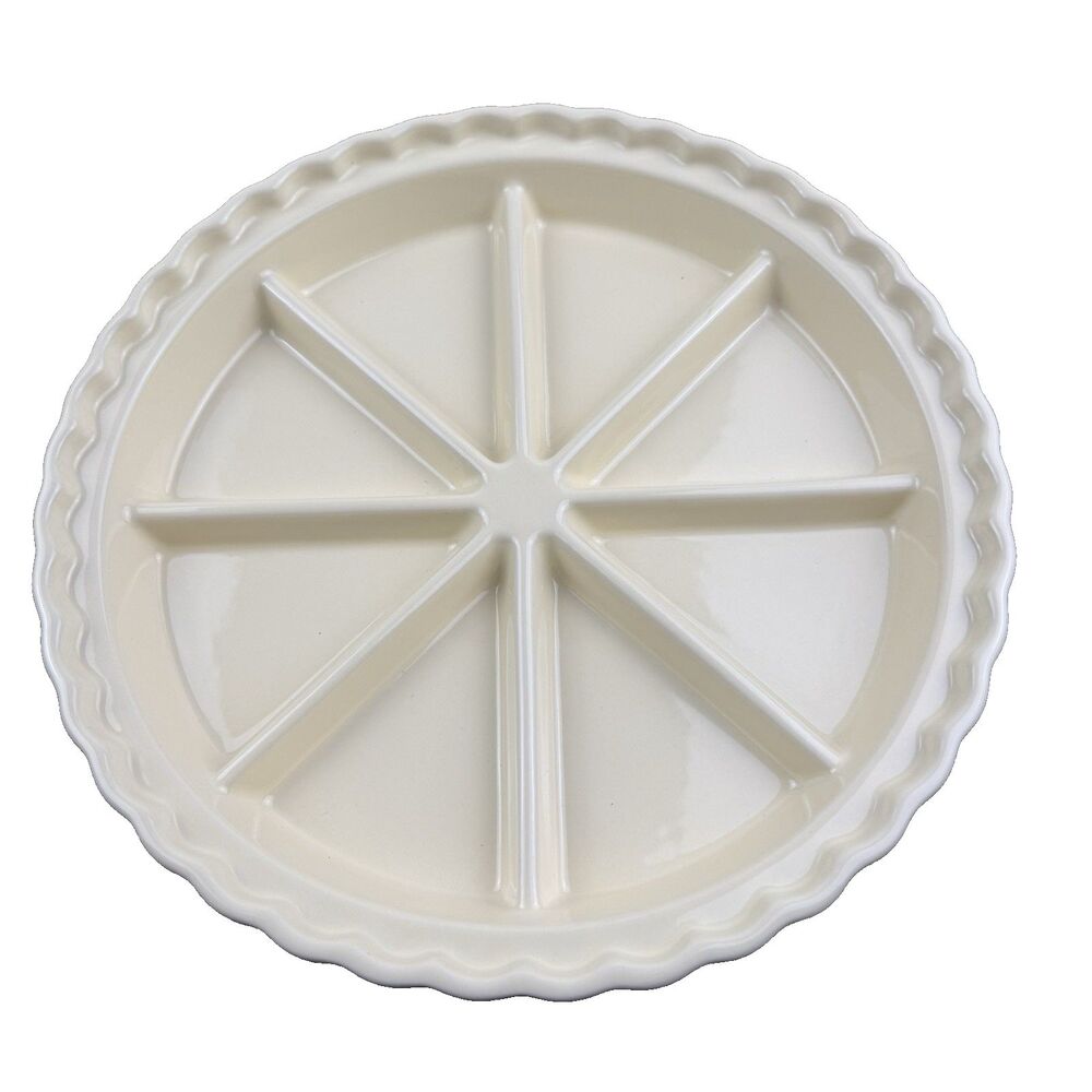 Chantal Ceramic Scone Pan Dish 11" Round Yellow 93KA-2383 Freezer Microwave Safe